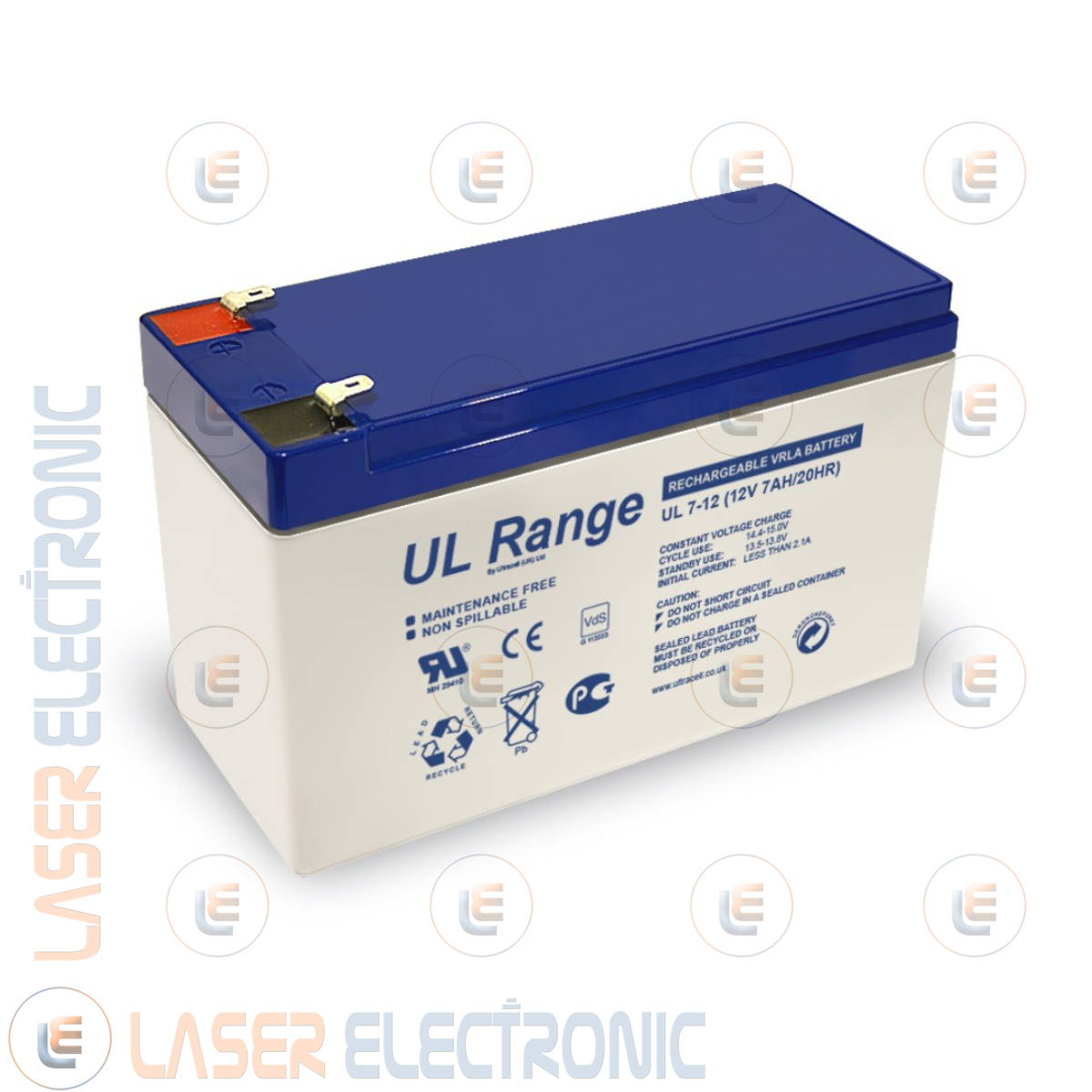 AGM Batteria al Piombo Ricaricabile AGM Ultracell UXL7-12 12V 7Ah 7.0AH Lunga Durata 